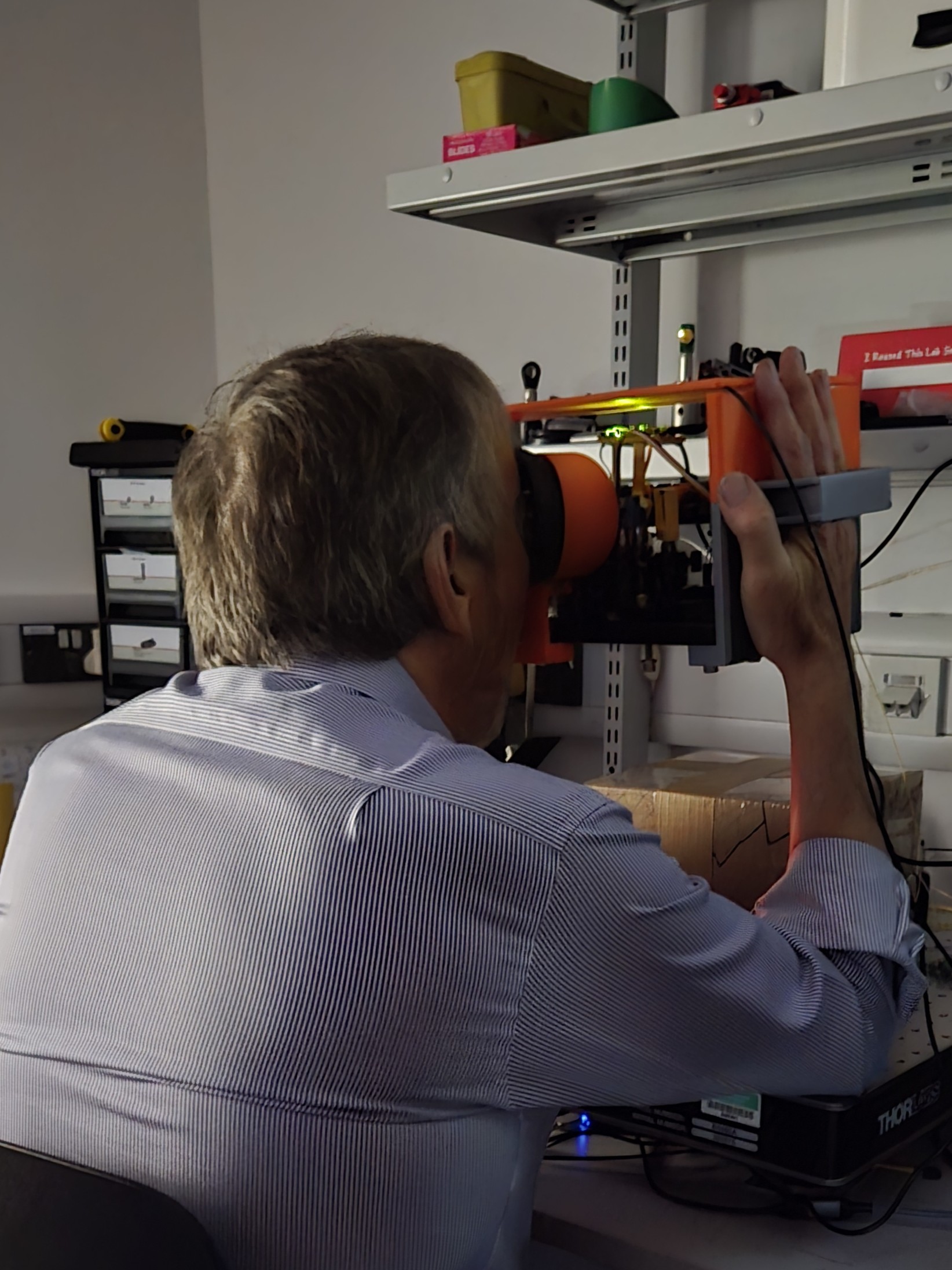 A man using an imaging machine